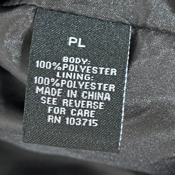 Sharagano Studio Fuzzy Black Vest Petite Large with Hood and Pockets - Picture 5 of 6